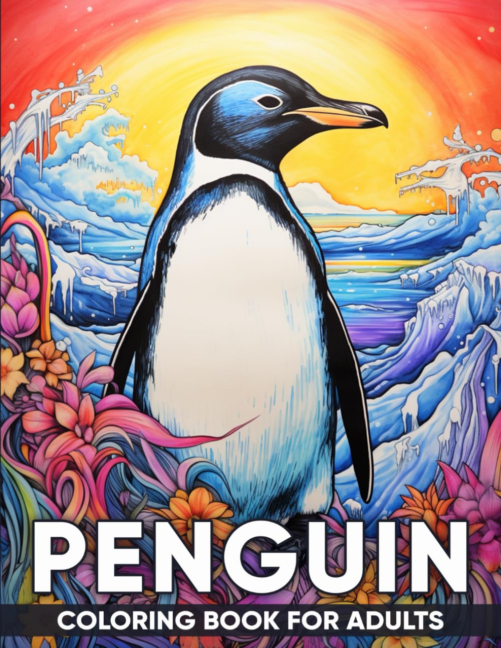 Penguin Coloring Book For Adults: An Adult Coloring Book with 50 Adorable Penguin Designs for Relaxation, Stress Relief, and Antarctic Whimsy