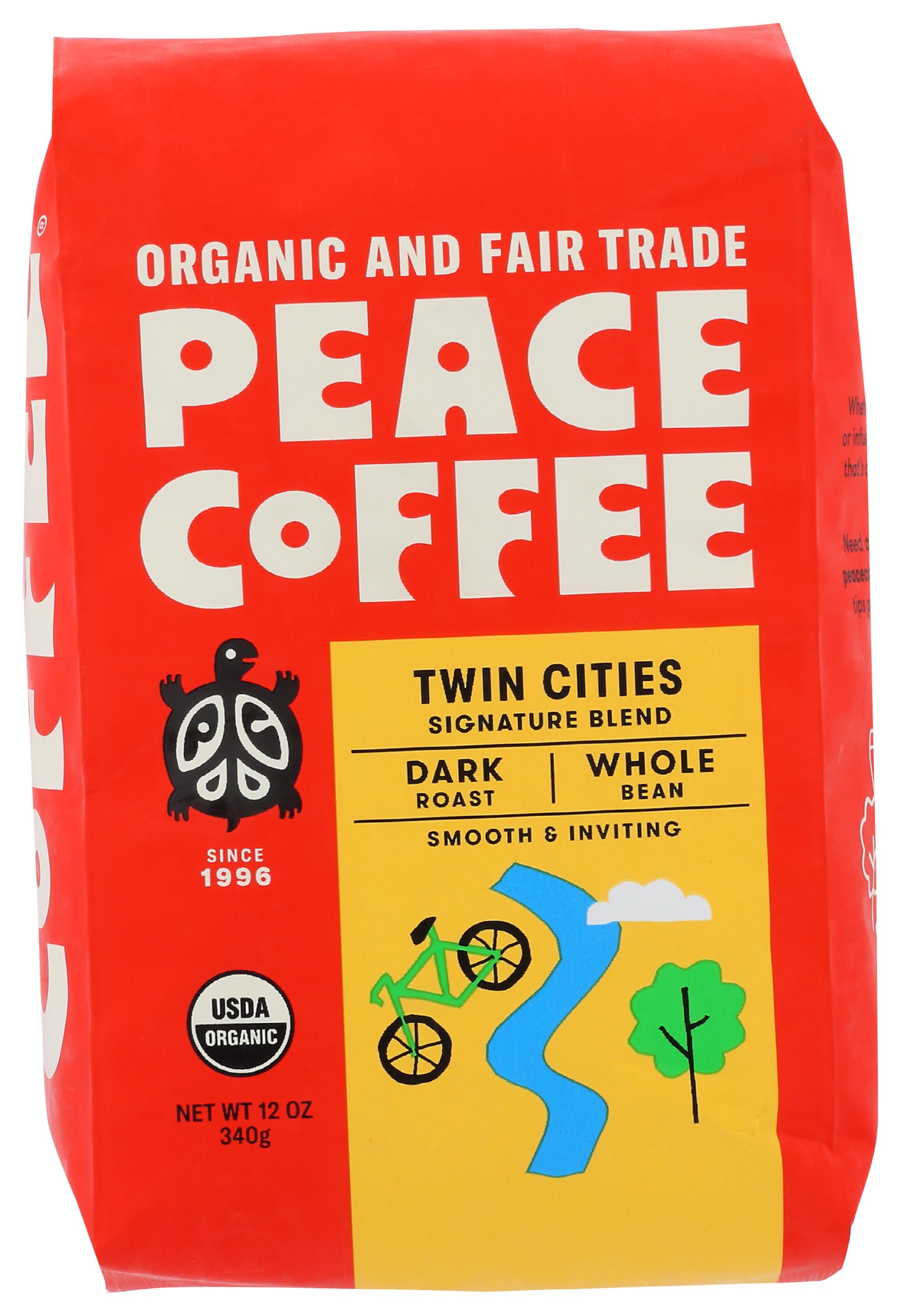 Coffee Twin Cities Blend Whole bean Organic, 12 Ounce