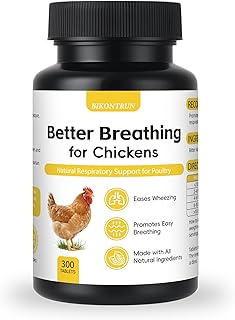 Chicken Respiratory Support Supplement - 300 Tablets - Poultry Breathing Aid Pills, Wheezing & Coughing Relief, Promote Lung Health, Natural, Gentle Formula, Safe for Chickens of All Ages and Breeds