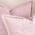MADIZZ Chenille Couvertures d'oreiller à jet de velours avec ensemble de brides 2 Super Soft Boho Textured Oreiller Couvres décoratifs Jetez des oreillers Ferme moderne Décor maison pour Canapé Chambre Rose 16x16 1 cm