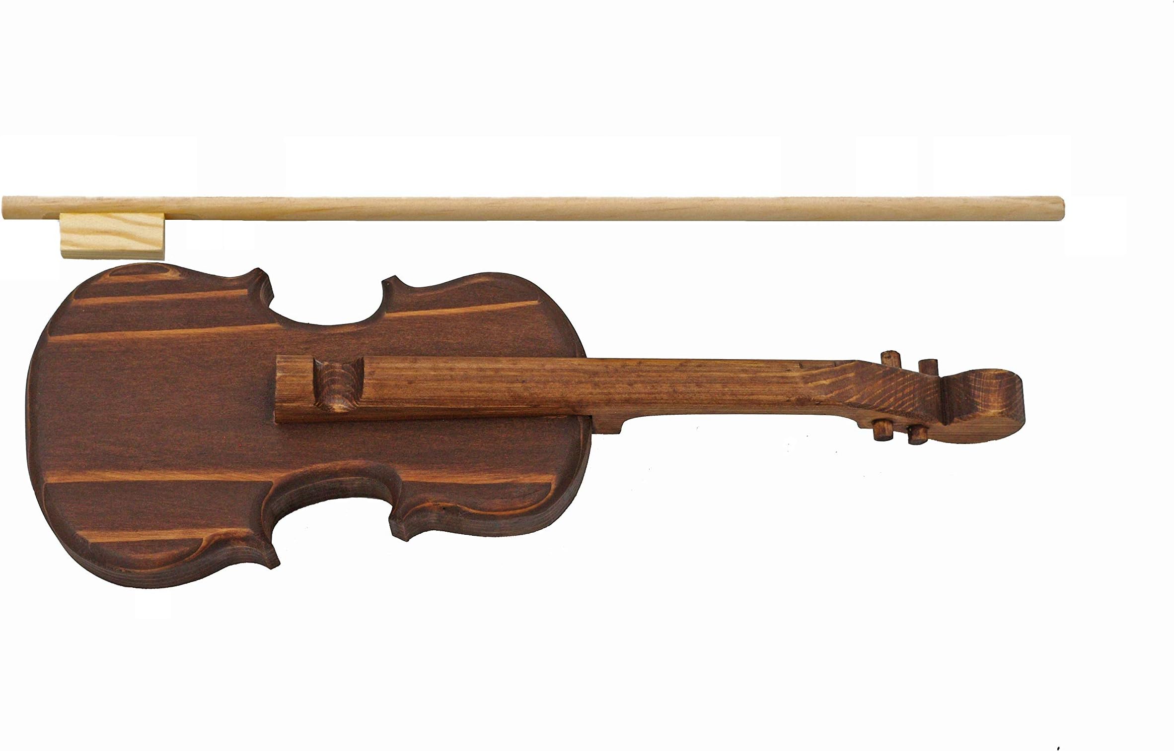 Box Violin with Bow for Pre-Twinkle Study, Practice Violin (1/8th)