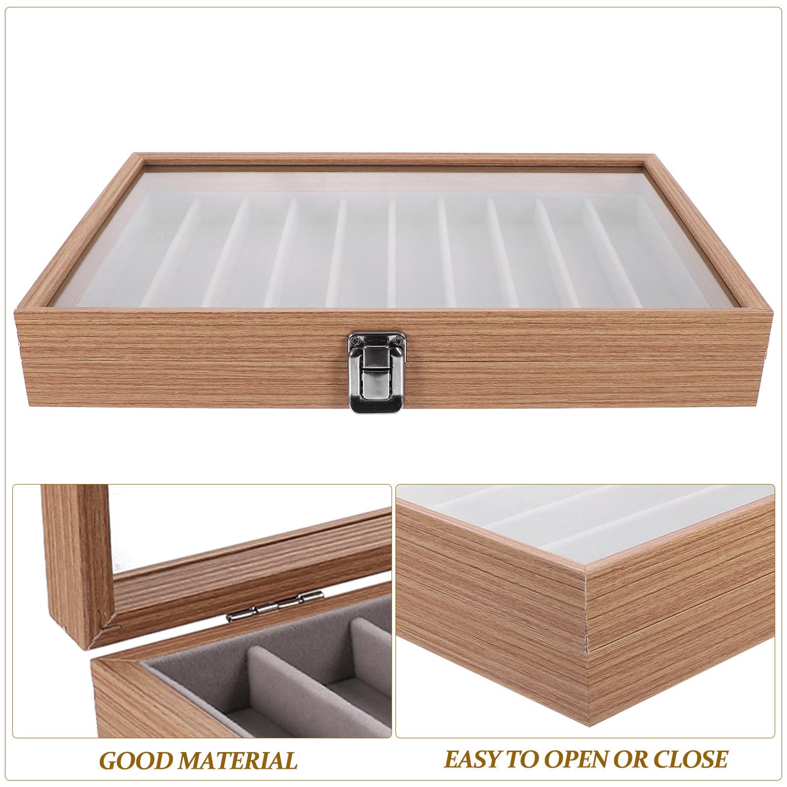 Caja Portátil de Joyas con Tapa Transparente y Diez Compartimentos