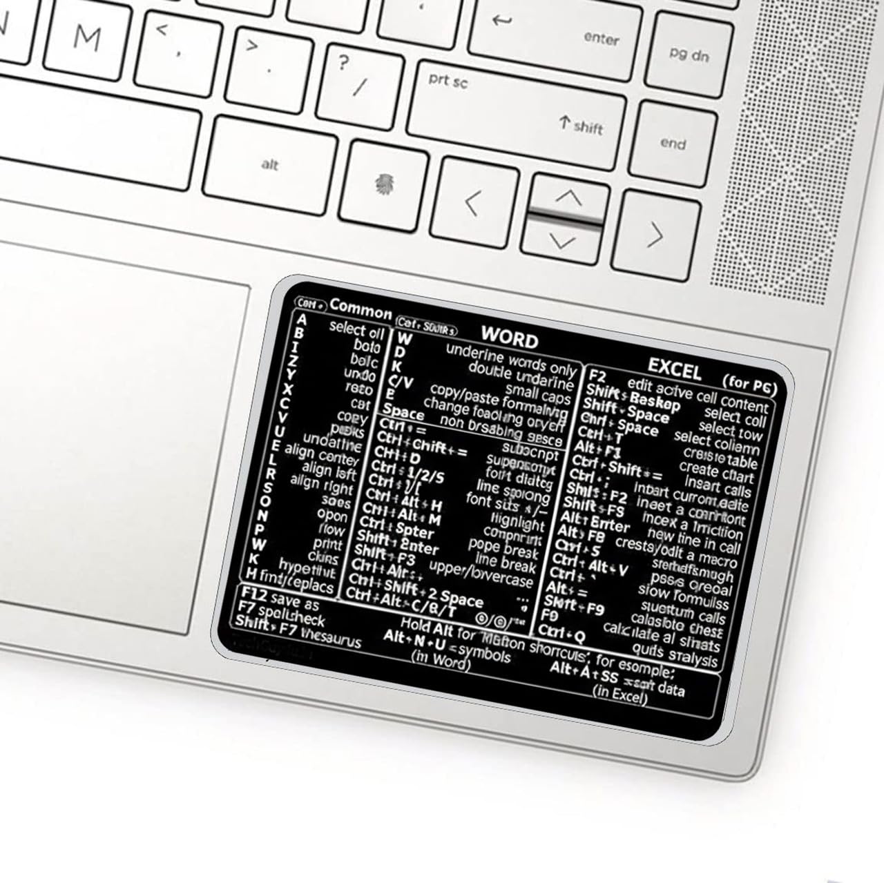 Microsoft Word/Excel (for Windows) Reference Guide Keyboard Shortcut Sticker, Laminated, No-Residue Vinyl, Shortcuts 2025-picture-11