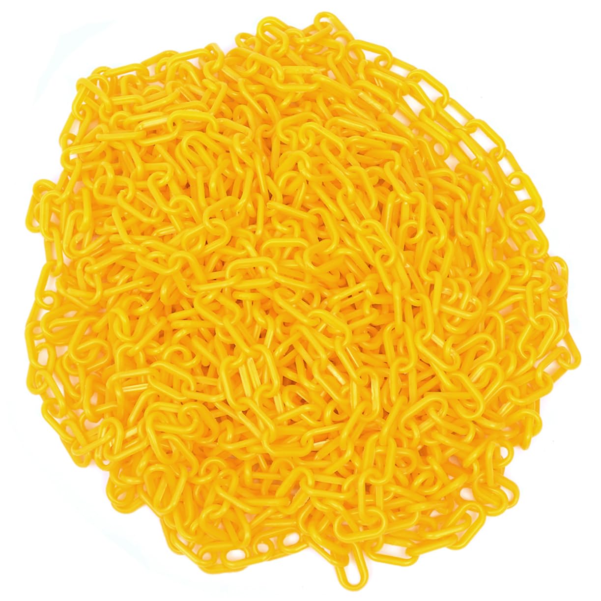 KICHOUSE 10m Yellow Barrier Chain for Traffic Safety Tools Plastic Caution Security Fence