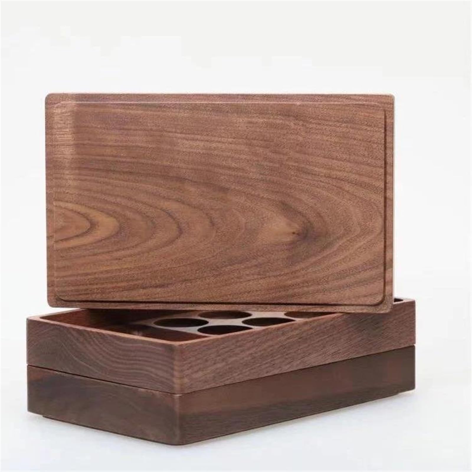 Caja para anillos Cuentas de madera maciza Pulseras Caja de almacenamiento Pendientes Anillo Collar Organizador de joyas Reloj de diseñador Estuche de tocador multicapa Cajas para anillos para joyería