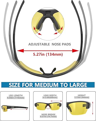 Miniatura 3 de QoolTimes - Gafas de sol polarizadas para hombres y mujeres, 100% protección UV, con funda, bolsa y correa