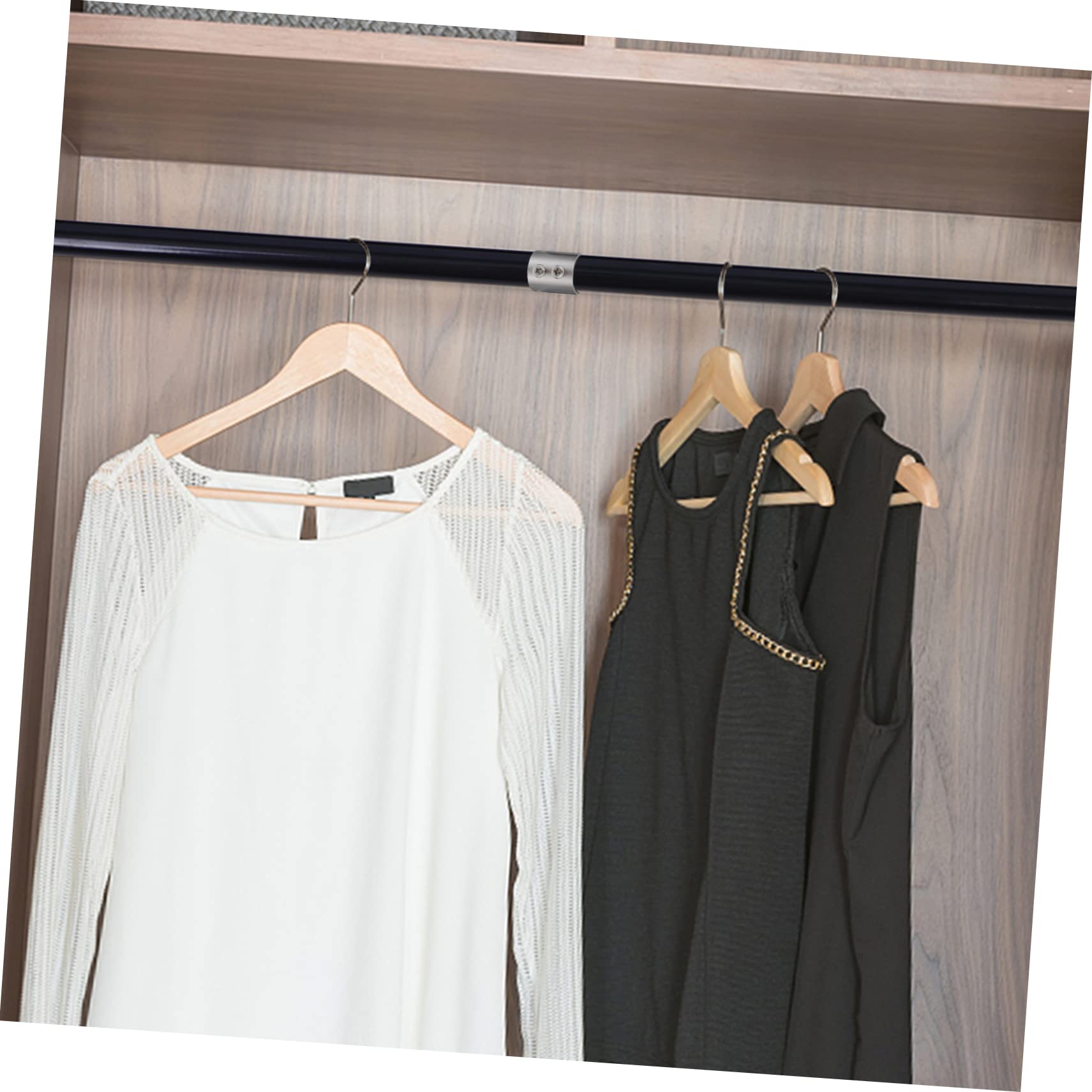 ARTIBETTER 5pcs Curtain Rod Extension Connectors Wardrobe Rail Connectors for Easy Installation Sturdy to Fit for Closet and Curtain Holders Versatile Use for Home Organization