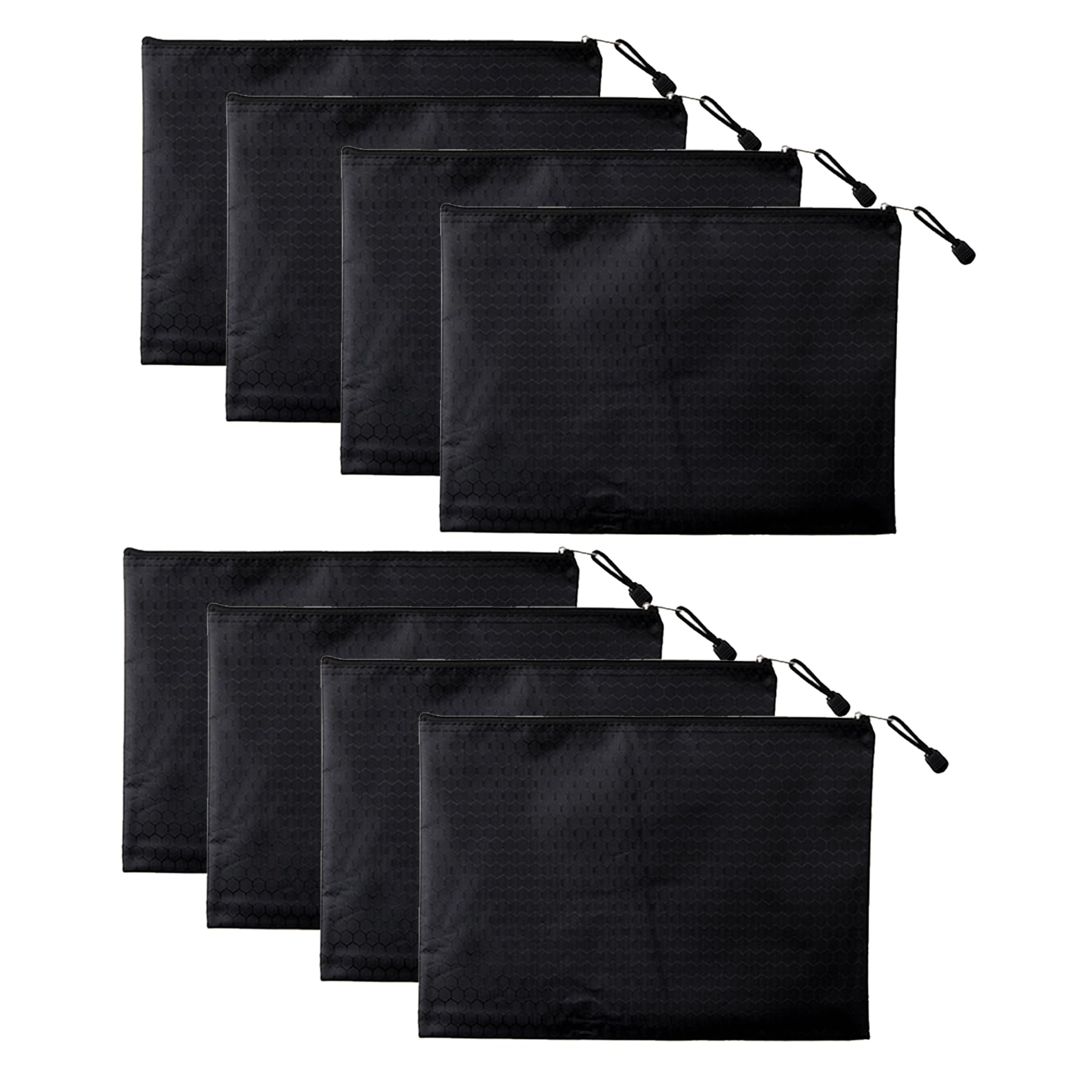 Lot De 8 Pochettes De Rangement étanches A5 (23x18 Cm) – Pour Billets, Documents, Pièces – Tissu Oxford, Zip – Organisation Sécurisée