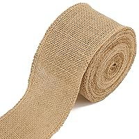Algopix Similar Product 3 - LaRibbons 3 Inch Burlap Wide Fabric