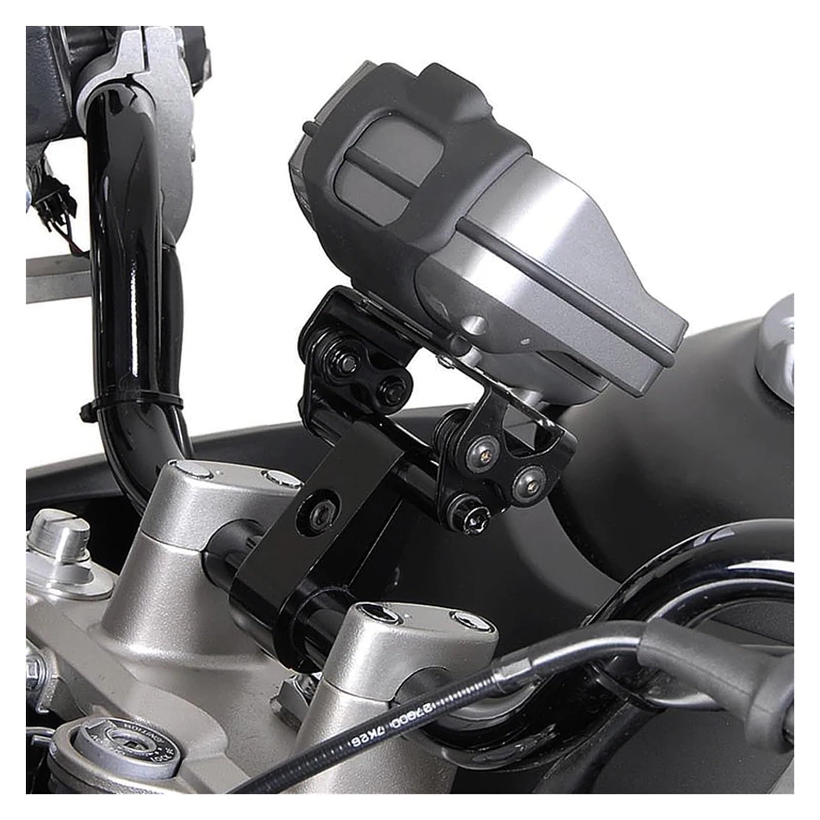 Supporto Navigatore Moto Universale Supporto GPS Telefono Moto Nero Manubrio 22 Mm Con Morsetto Manubrio