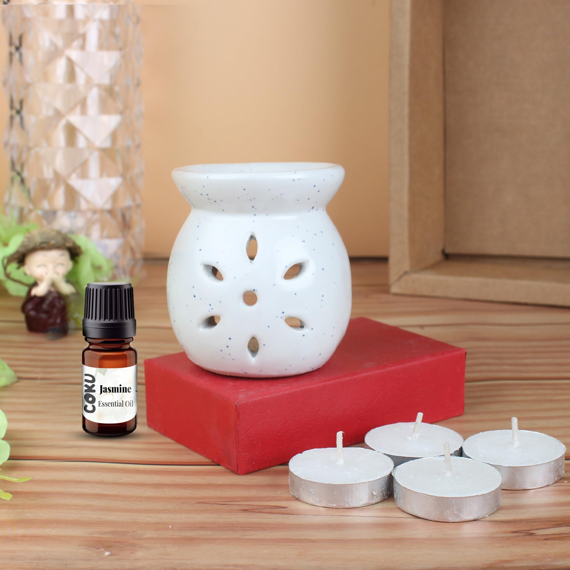 See full amazon price history chart for Coku Ceramic Diffuser Pot Essential Oil Burner Clay Lamp Wax Warmer Aromatherapy Oil Diffuser with 4 Tea lights & 10ml Jasmine Aroma Oil for Home, Office Spa, Meditation Or Yoga (White) Coku Ceramic Diffuser Pot Essential Oil Burner Clay Lamp Wax Warmer Aromatherapy Oil Diffuser with 4 Tea lights & 10ml Jasmine Aroma Oil for Home, Office Spa, Meditation Or Yoga (White) (B0CYT9YQNF) Amazon Price History, Amazon Price Tracker