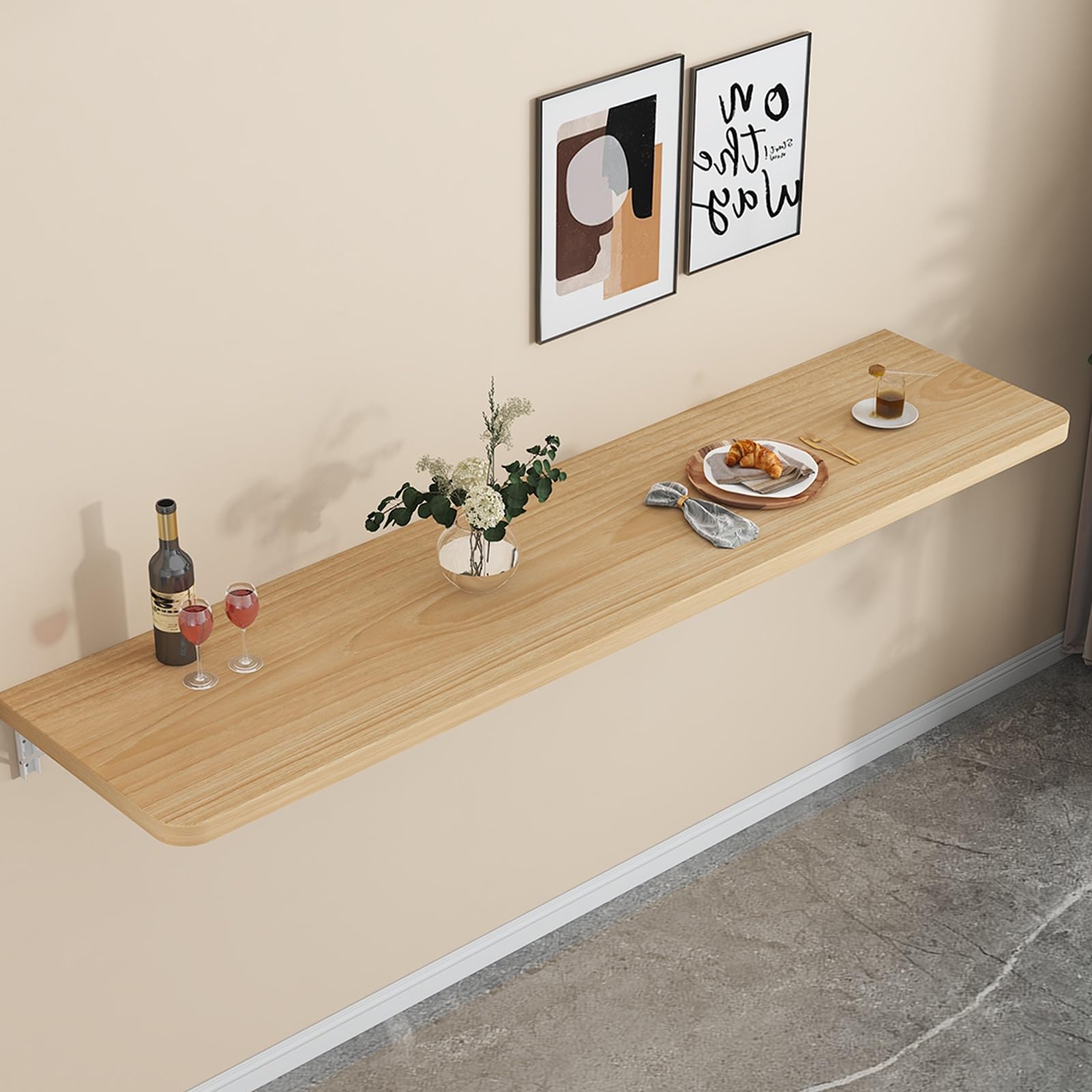 Funkcjonalne wiszące biurko do domowego biura, stanowiska pracy(150x30cm/59x11.8in)
