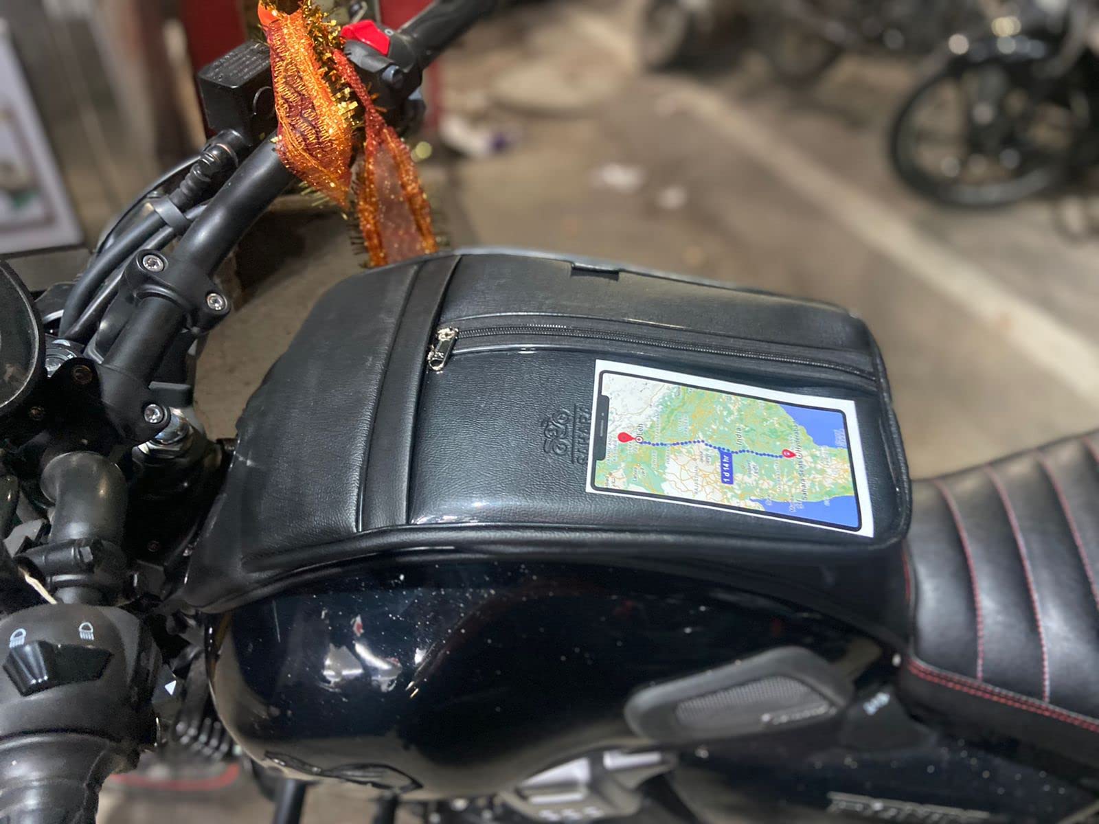 Sahara Seats TVS Ronin Tank Cover with Mobile Holder (Thick Flap - Large Space)-image-16