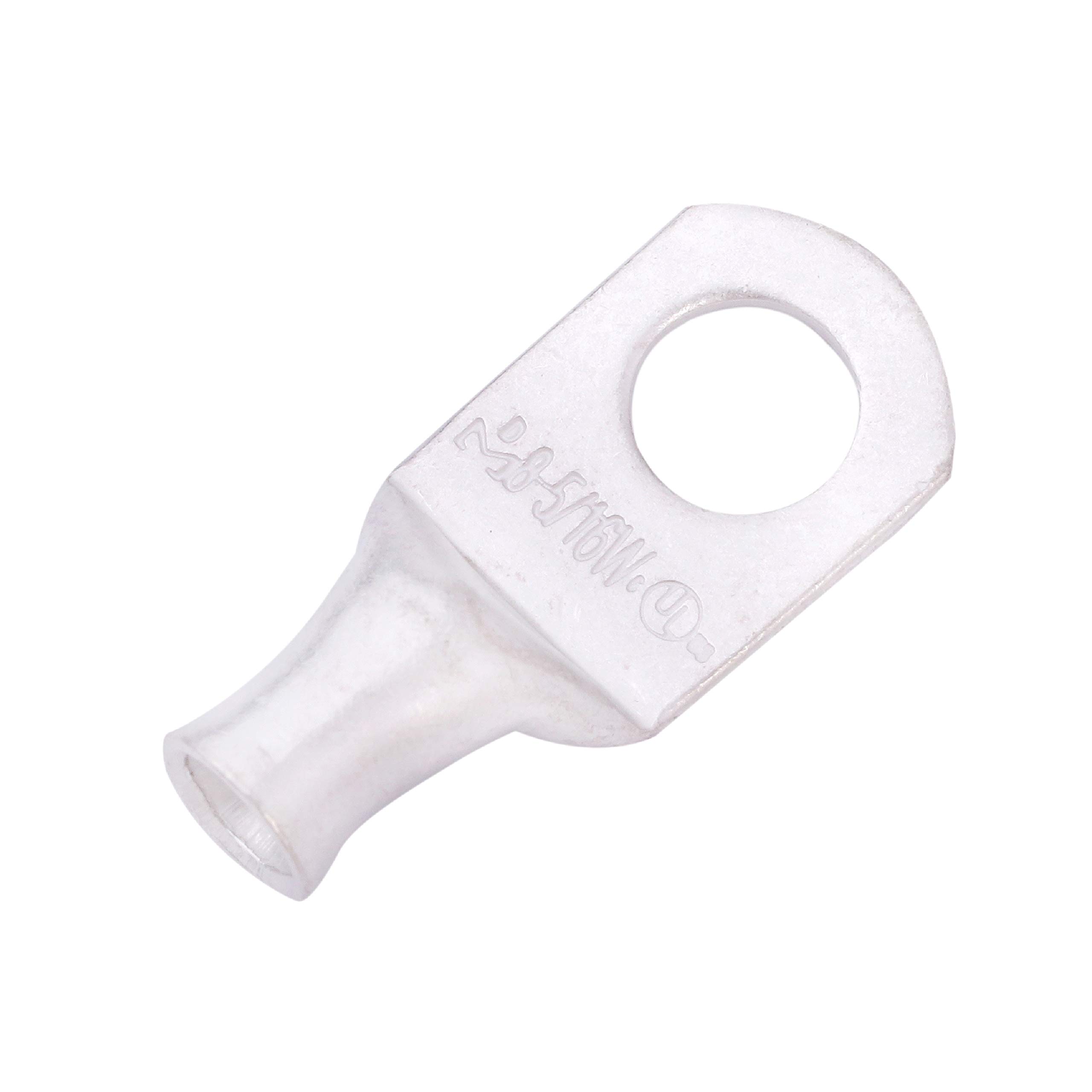 SELTERM8 AWG 5/16" Stud (Wide Pad) (10 pcs.) UL Marine Grade Battery Ring Terminal 8 Gauge Connector, Tubular Electrical Wire End Cable Lugs, Tinned Copper Eyelets [B8], MD0856PW / MDS0856PW