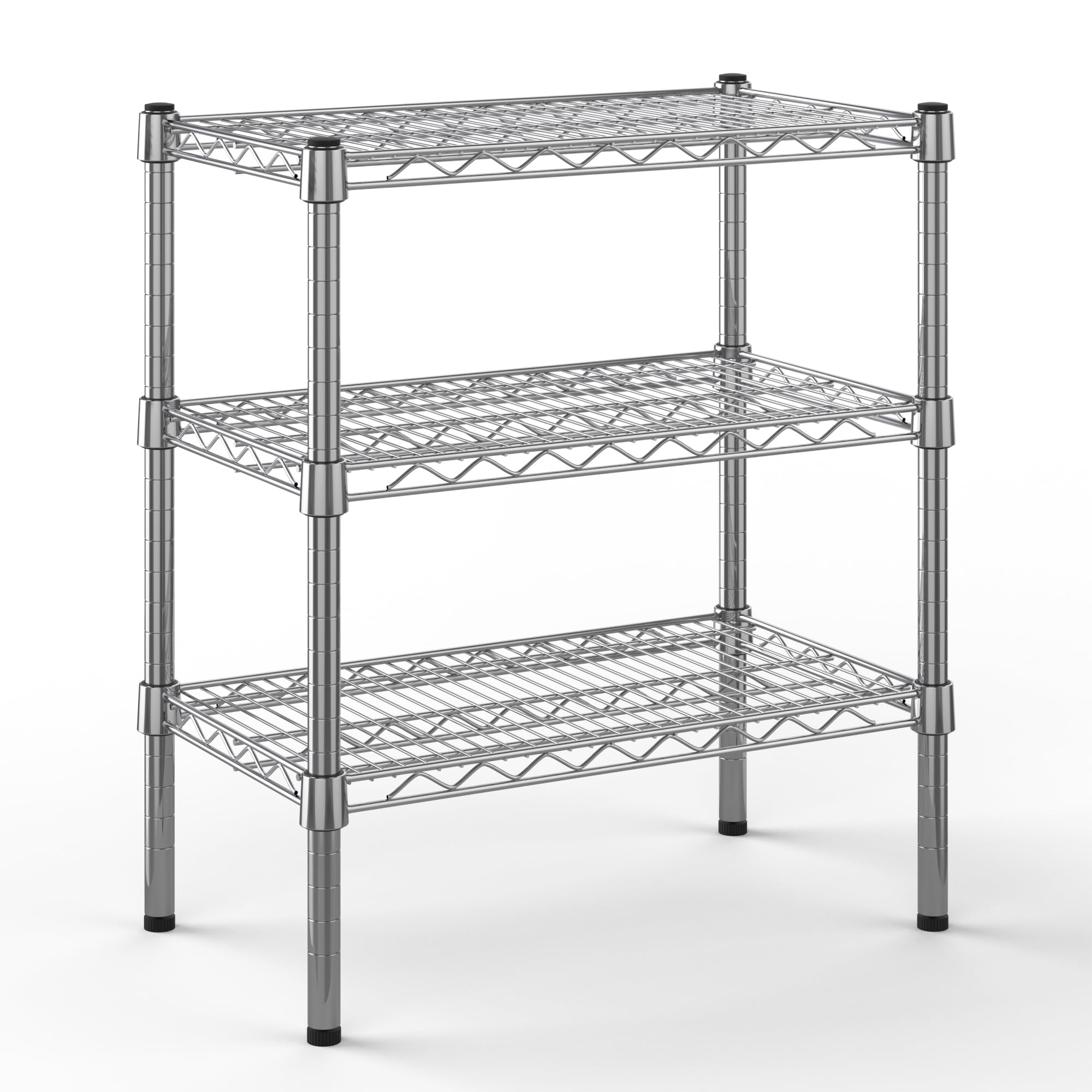 14" Deep x 24" Wide x 27" Height Wire Shelving Kit | 3-Tier | NSF Commercial Storage Rack Unit