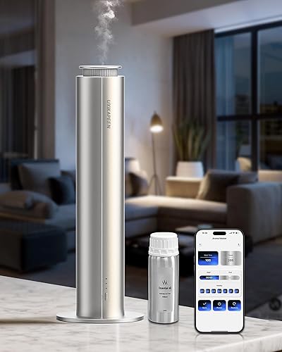 Difusor sin agua para habitación grande del hogar, difusores de aceite esencial con cobertura de 2000 pies cuadrados, difusor inalámbrico a pilas,