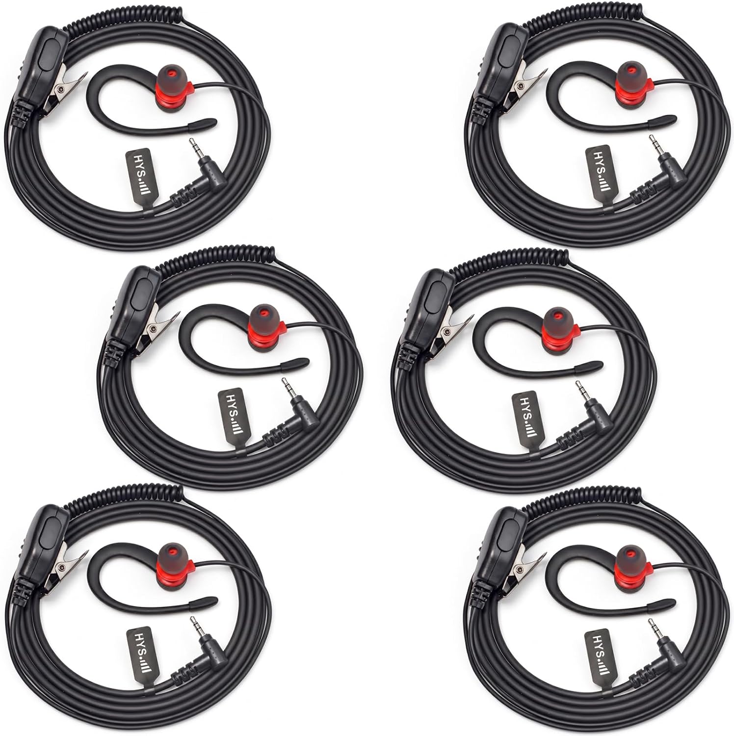 HYS G Shape Ear Hook Walkie Talkie Earpiece for Cobra CXT195 CX112 Radio