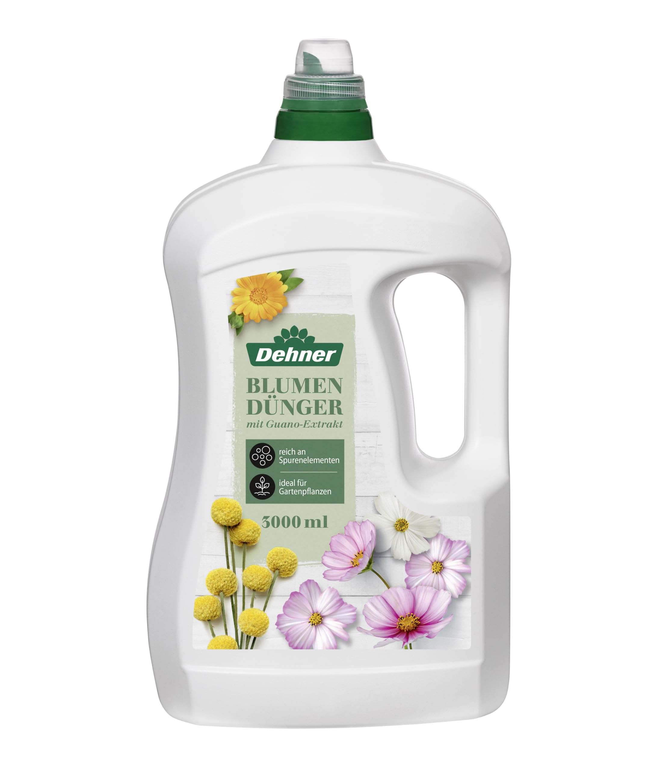 Dehner Blumendnger mit Guanoextrakt, hochwertiger Flssigdnger, Dnger  fr Gartenpflanzen / Zimmerpflanzen, organisch mineralischer NPK-Dnger,  mit Spurennhrstoffen, 3 l, fr ca. 450 l : Amazon.de: Garten