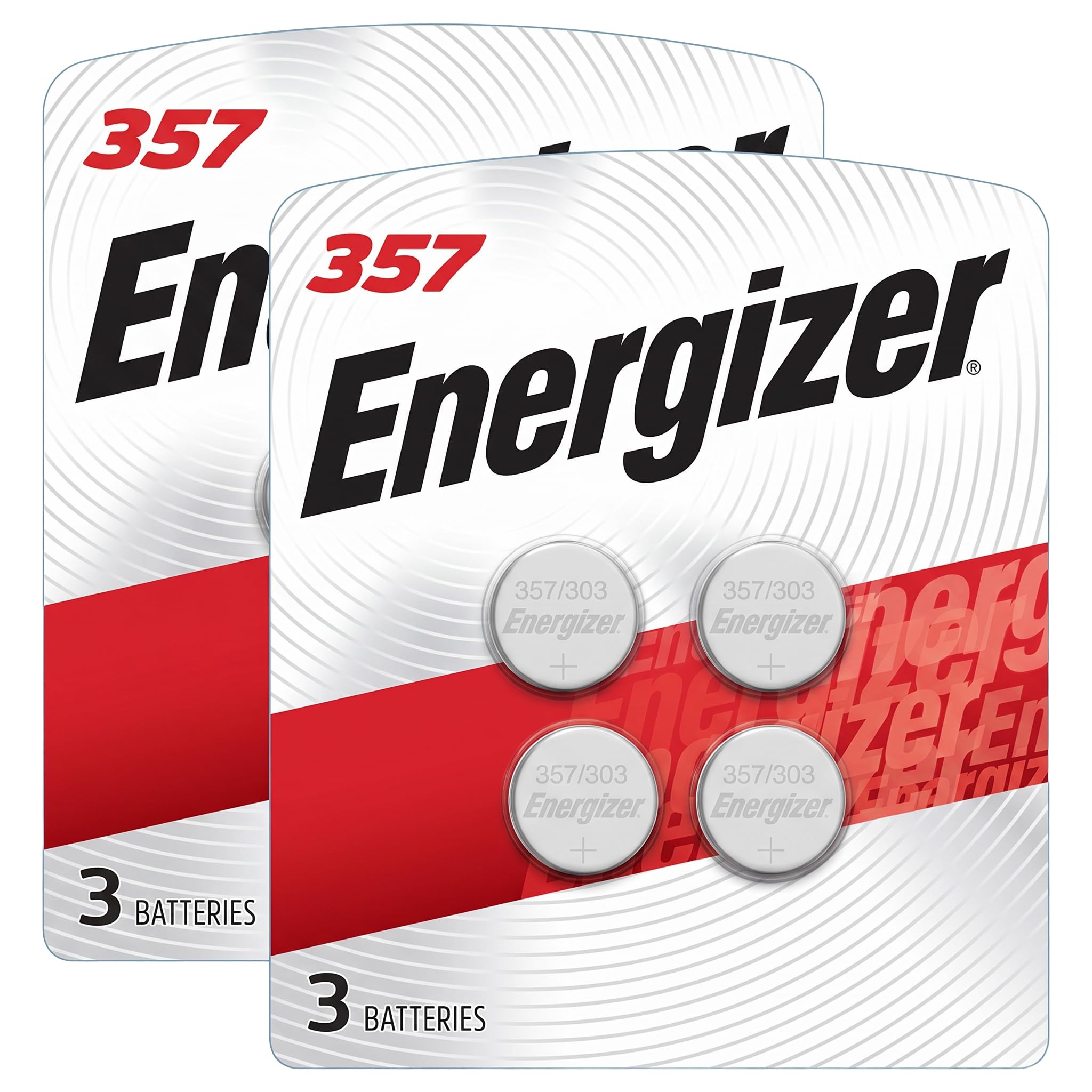 Energizer LR44 Battery, Silver Oxide 303, 357, AG13, or SR44 1.5 Volt Batteries (Pack of 2)