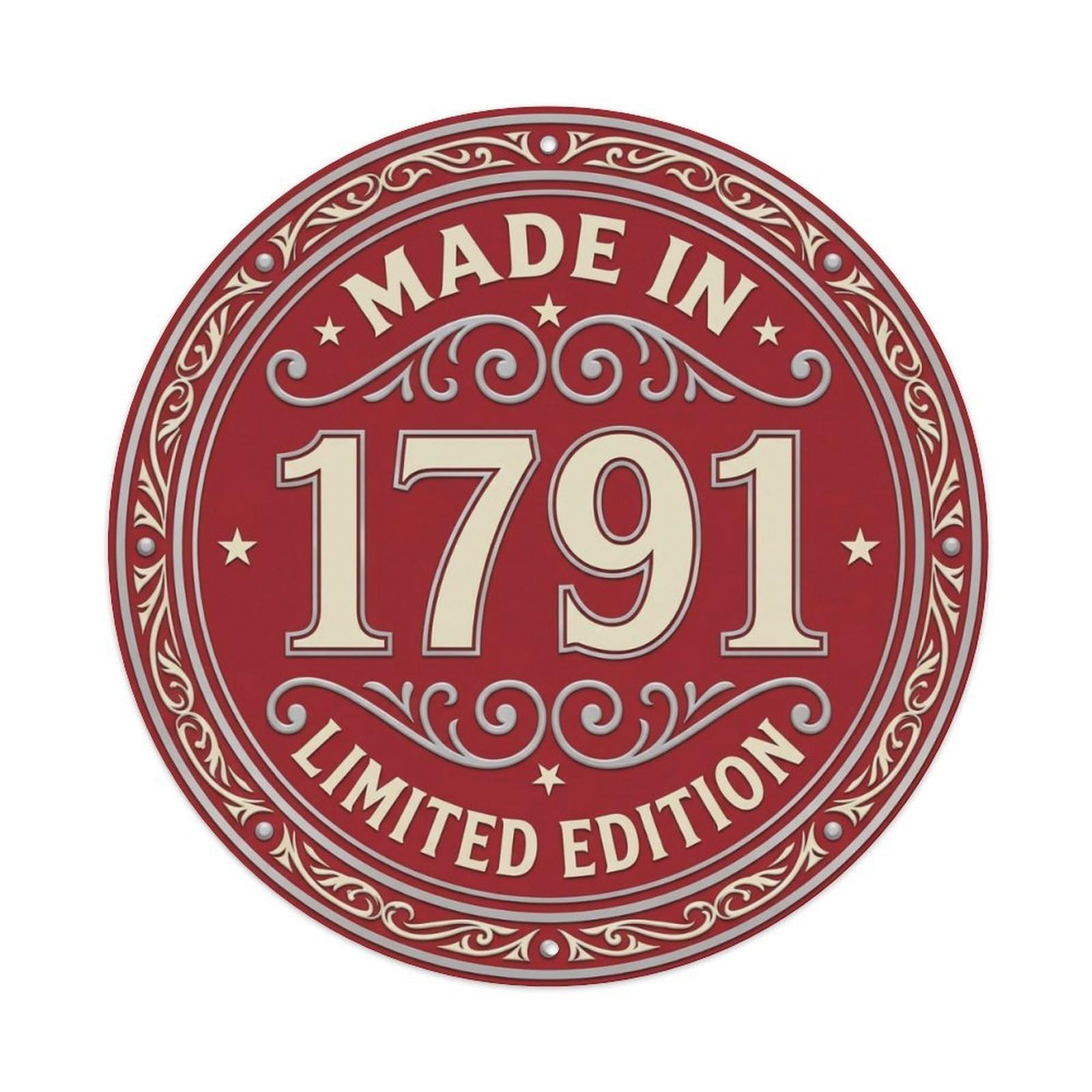 Okahys 8X8inch(20X20cm) Made In 1791 Limited Edition Metal Tin Sign