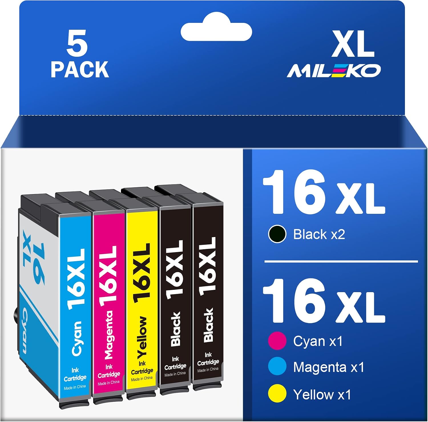 Cartouche D'encre Cyan Compatible T16XL Pour Imprimantes Epson WorkForce WF-2630 Et Séries 2010-2540 - Non OEM