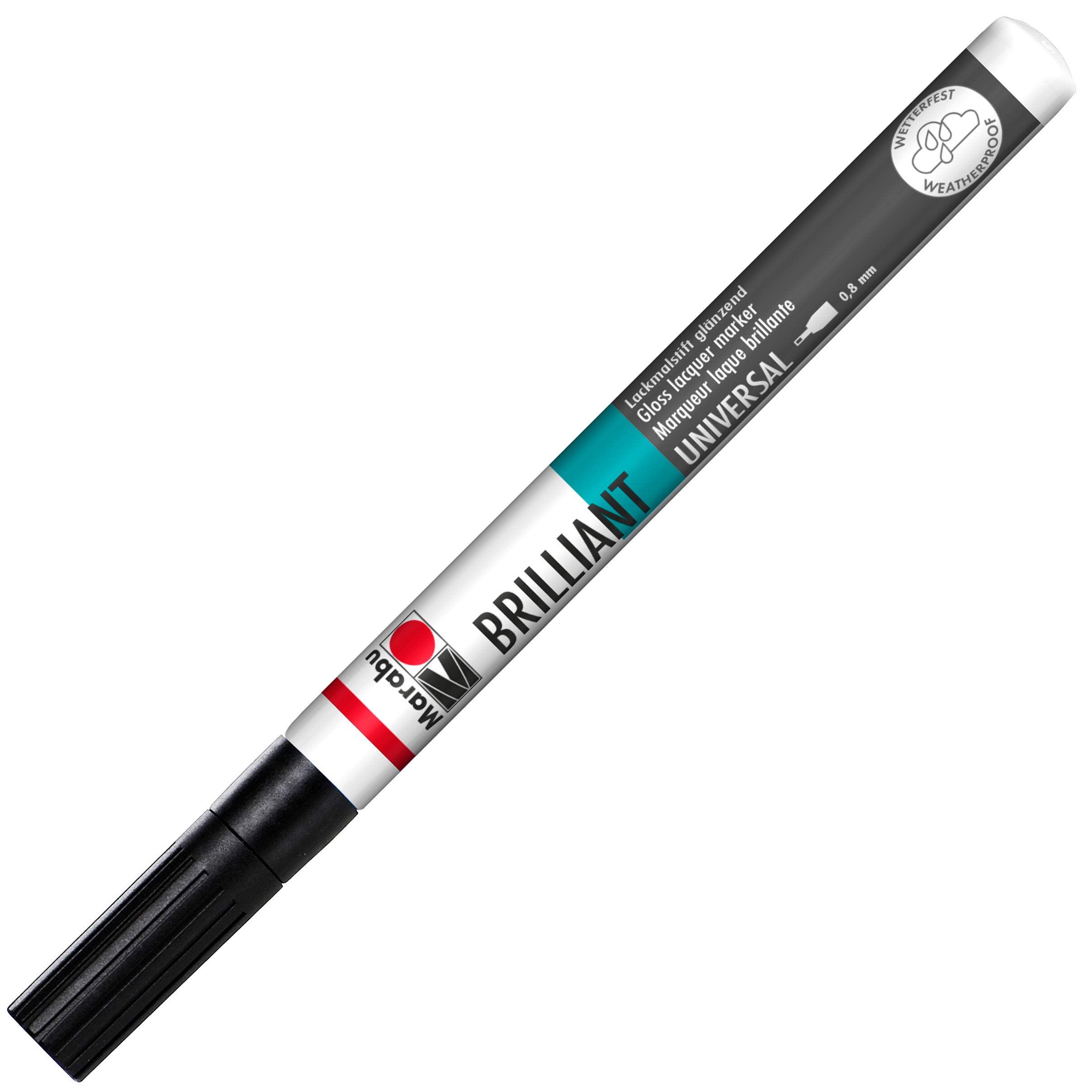 Marabu Black Brilliant Painter Pen (0.8Mm Tip) - 073