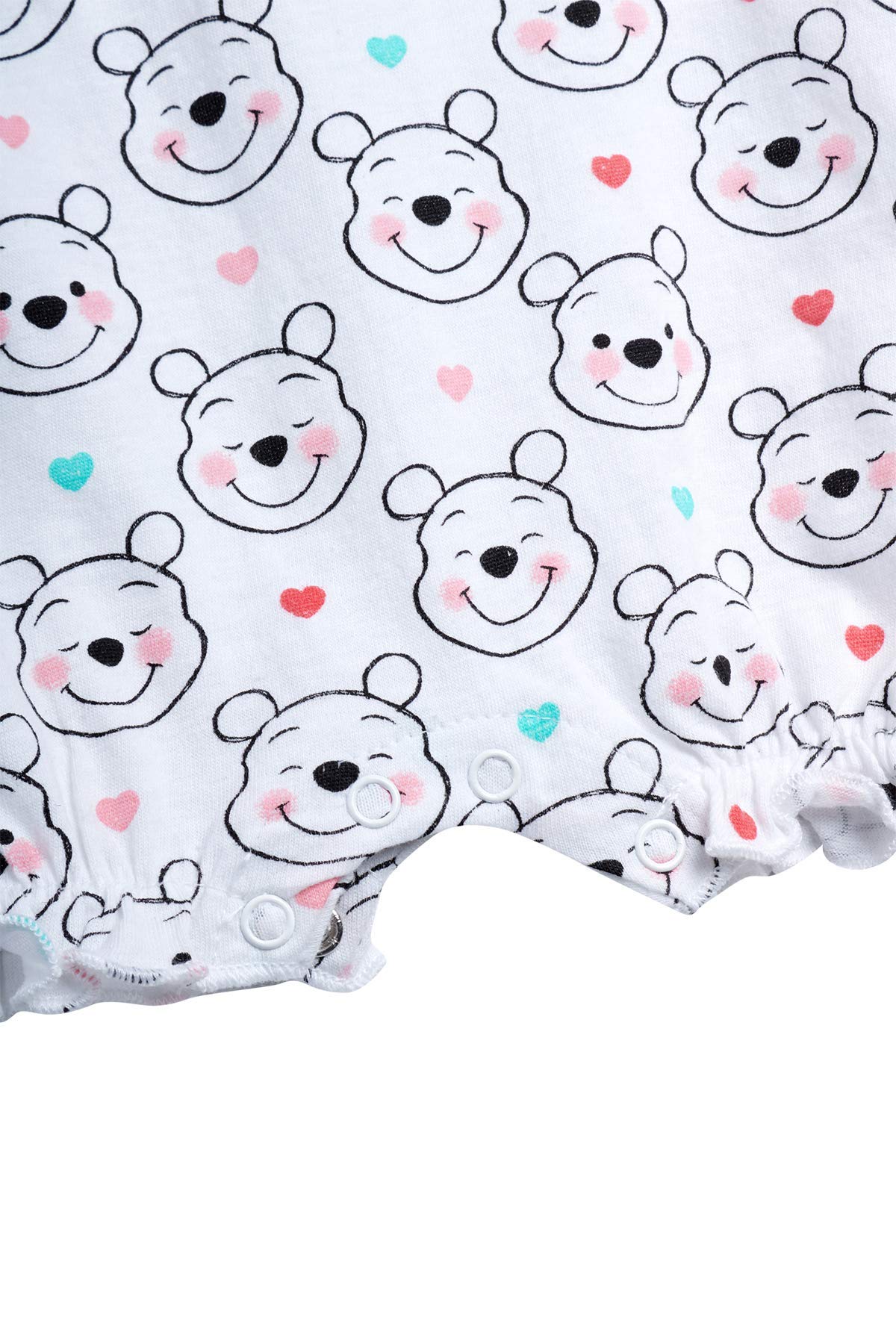Disney Baby Girls Romper 2 Pack: Minnie Mouse Ruffle Sleeve Romper (Newborn/Infant), Size 0-3 Months, Sweet As Can Be Pink Pooh/White Multi Pooh
