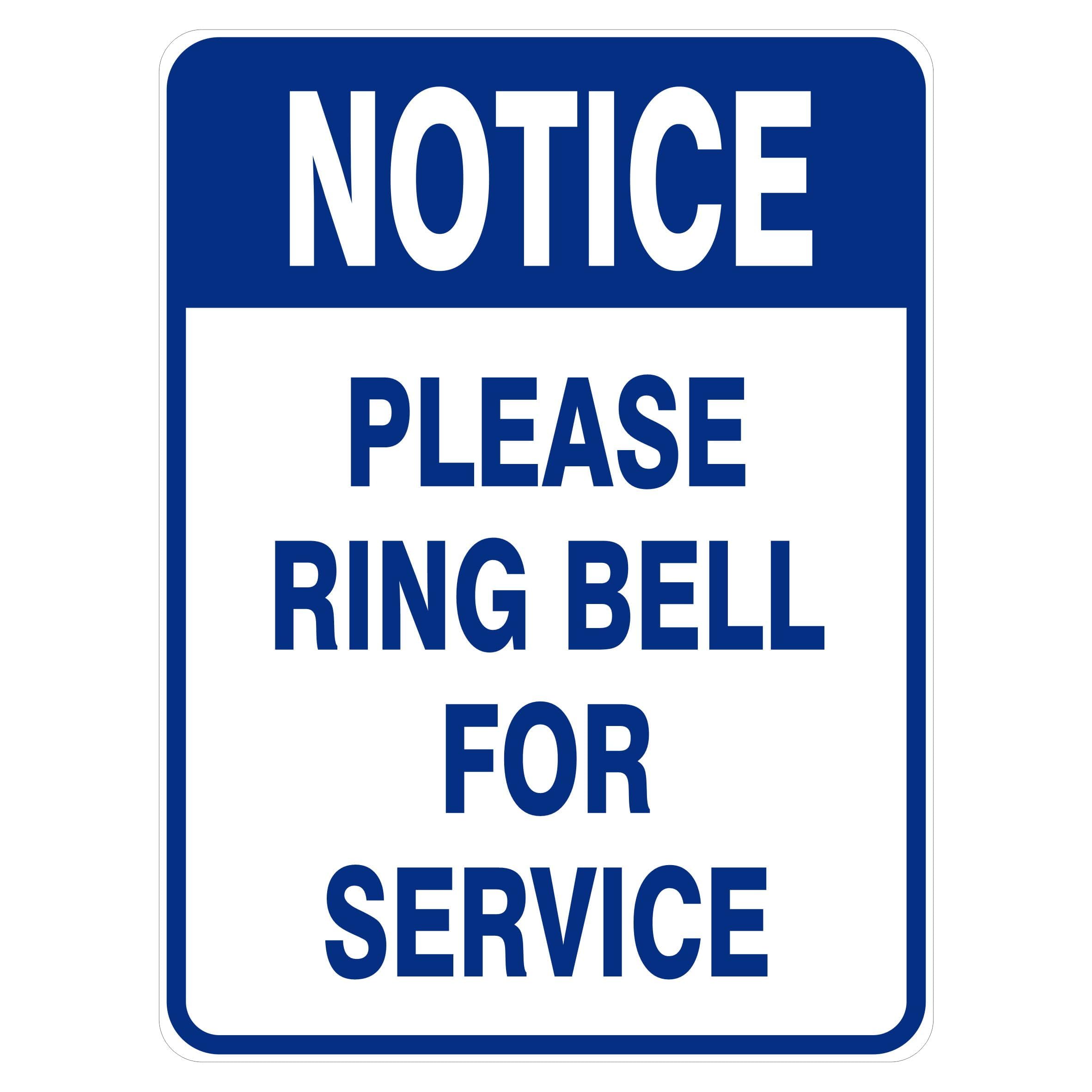 Please Ring Bell For Service Miscellaneous Signs Metal Tin Sign 8 x 12 inch for Industrial & Commercial