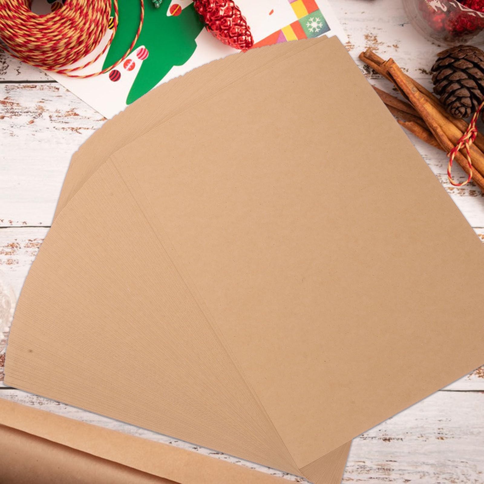 Braunes Kraftpapier Karton 100 Blatt 180g/m² für Bastelprojekte