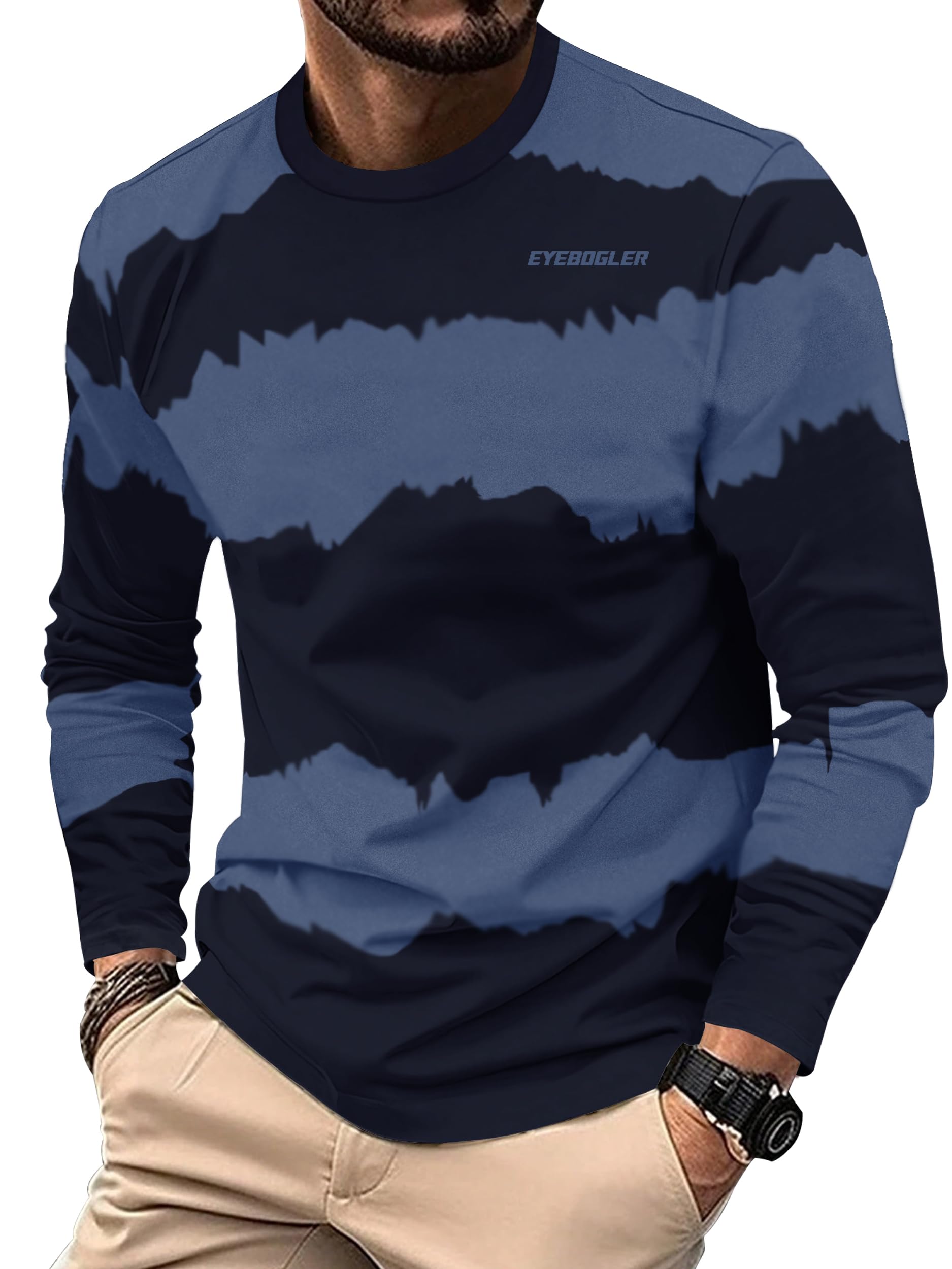 noble monk Men Full Sleeve Round Neck T-Shirt | Tie & Dye Pattern |Regular fit Tshirt for Men-picture-20