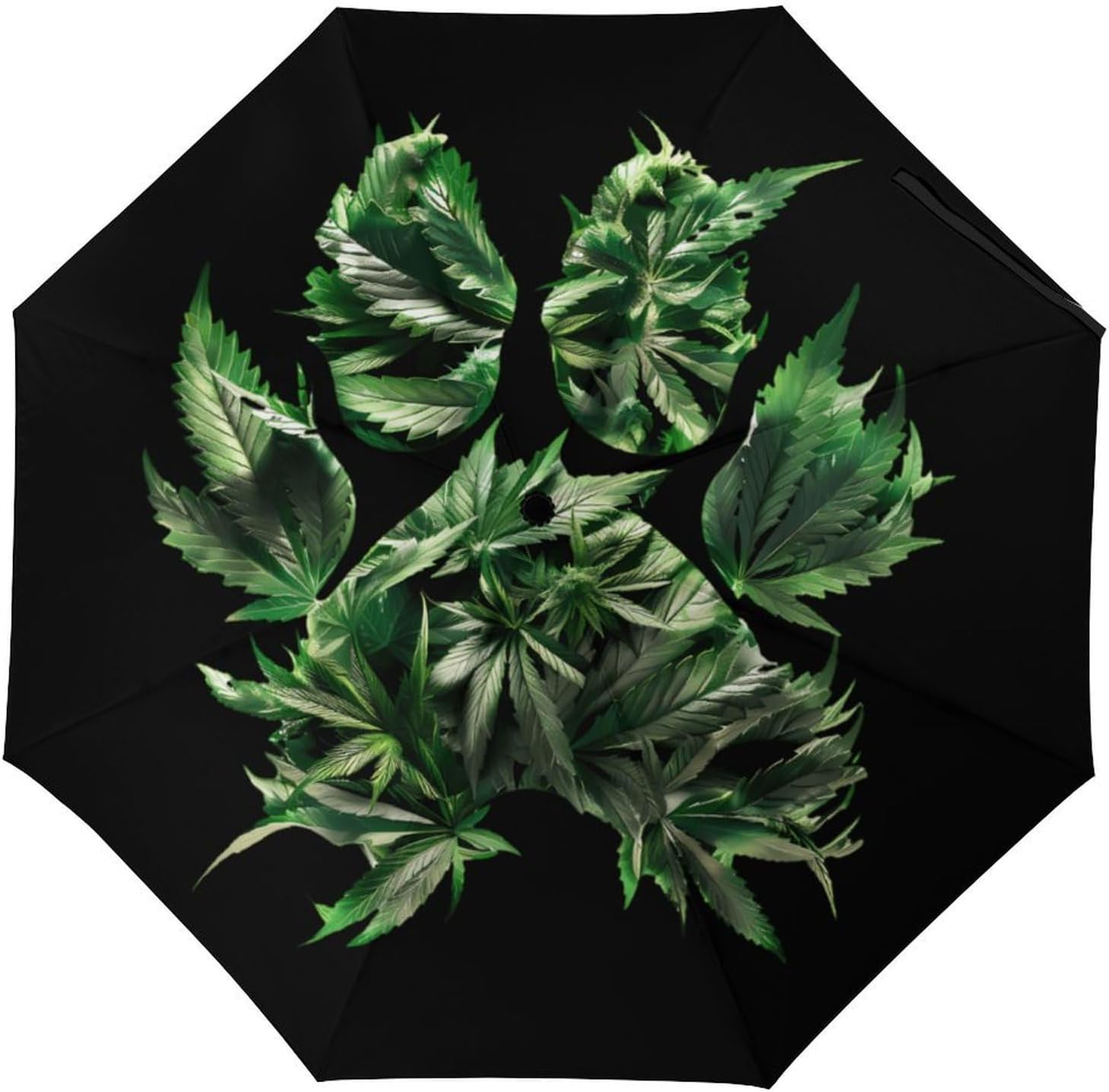 Weed Dog Paw Sun Umbrella Windproof Automatic Folding Umbrellas Travel Accessories