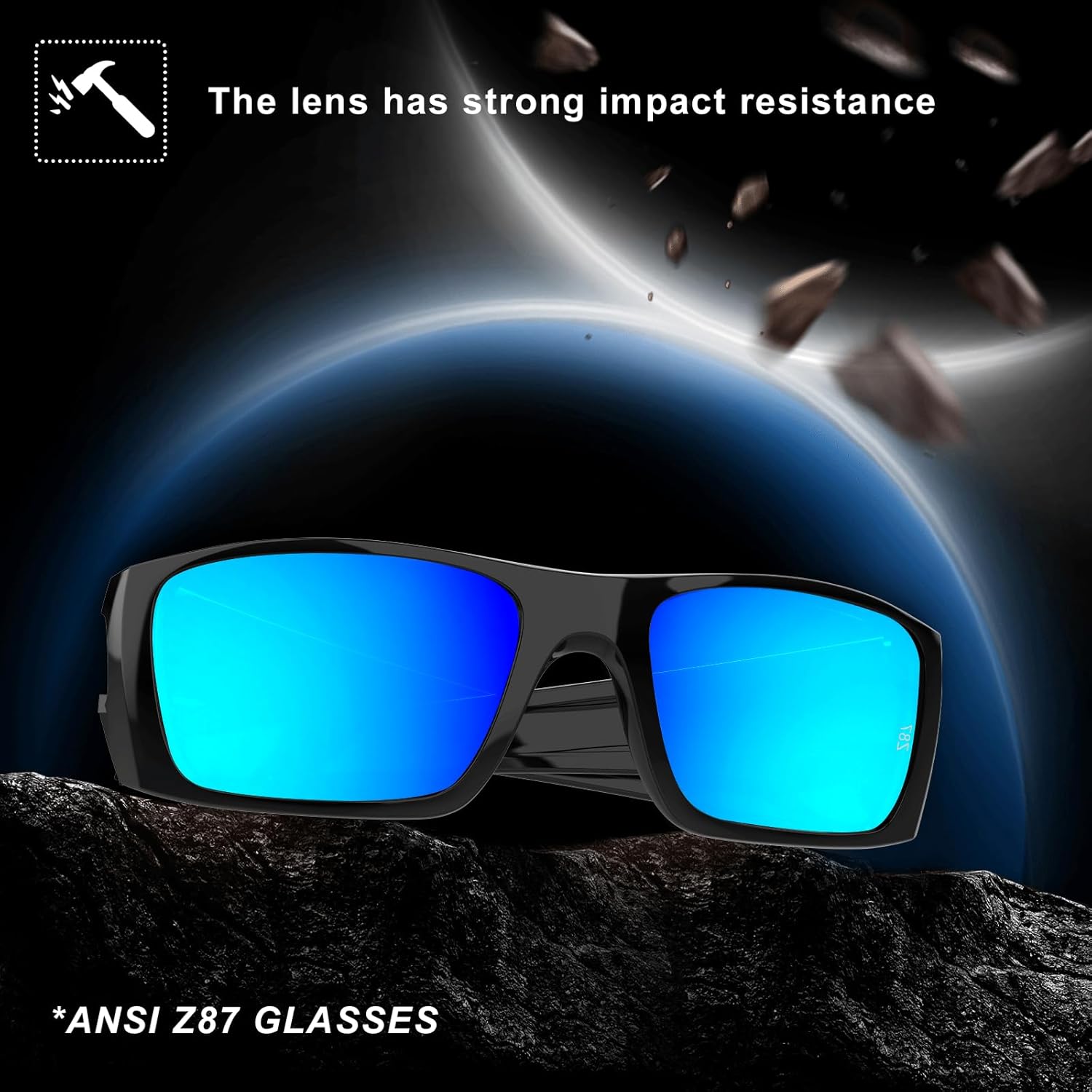 MAXJULI XL Z87 Wrap Around Sunglasses for Big Wide Heads Men TR90 Ultralight UV400 Protection Safety Glasses Z8236 - Image 4
