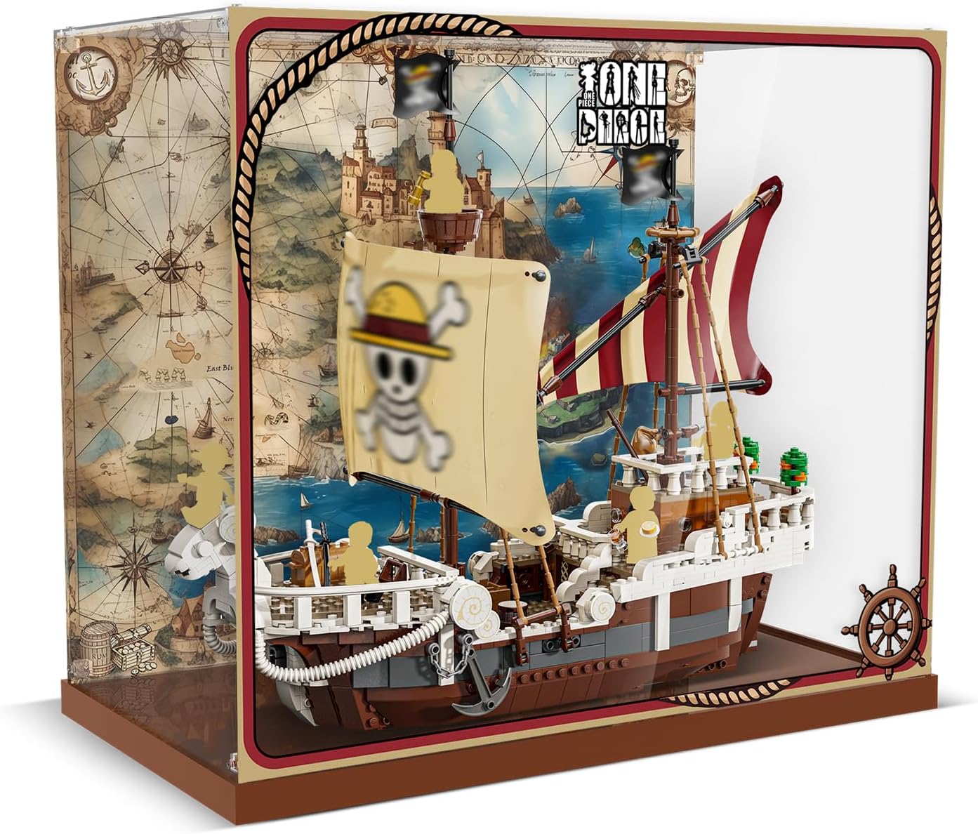 Acrylic Display Case Compatible with Lego The Going Merry Pirate Ship, Dust-Proof Protective Showcase Box for Lego 75639 (Only Case - Model Not Included)