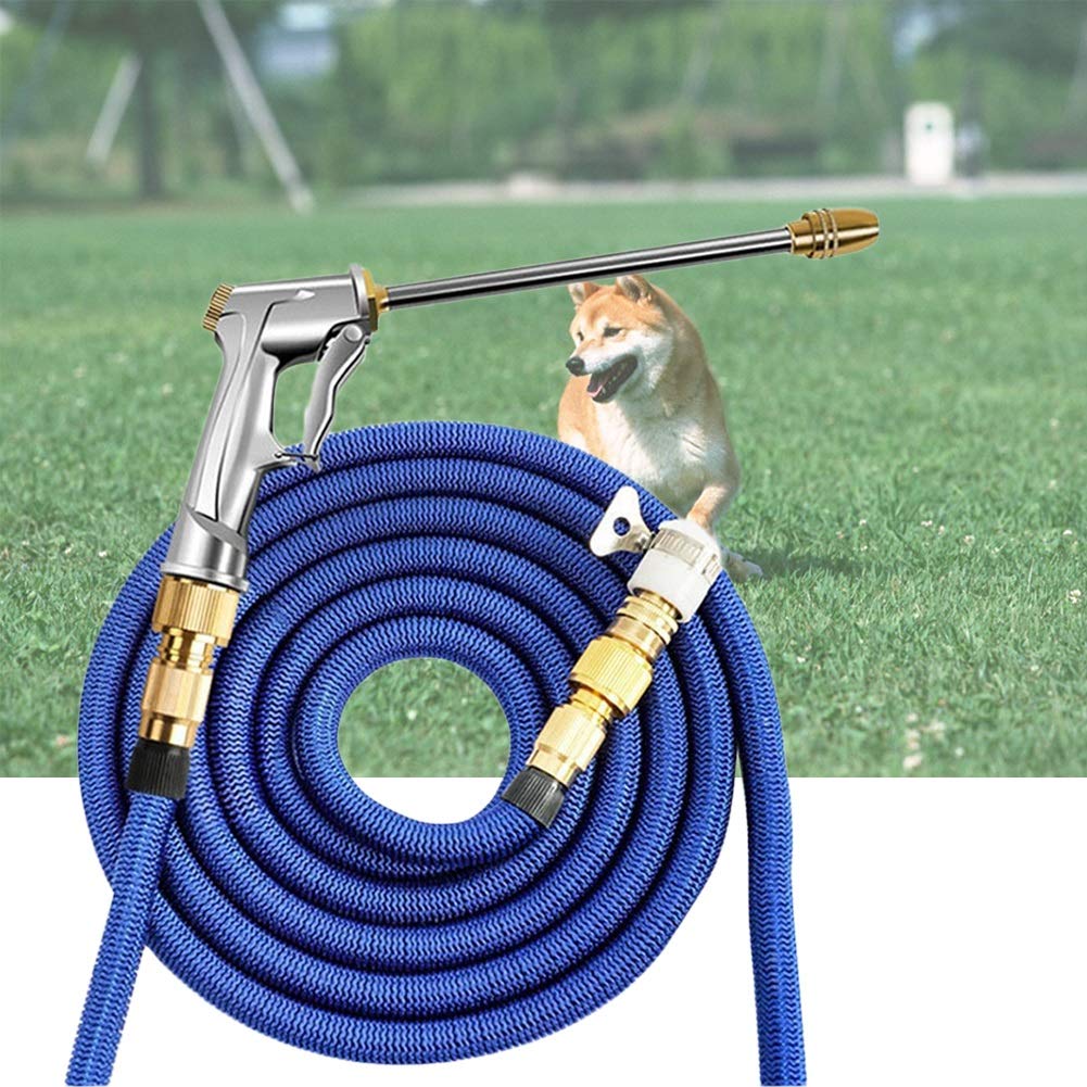 Sprinkler-Gartenwasserpistole, erweiterbar, kein Knicken, Gartenschlauch mit Sprühdüse (5 m Anzug)