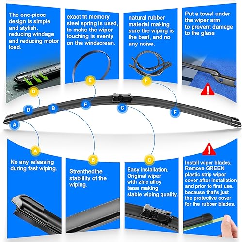 Miniatura 3 de Juego de limpiaparabrisas de repuesto para Ford Fiesta 2009-2017, calidad original de fábrica para mi automóvil, 26 pulgadas, 15 pulgadas, 12