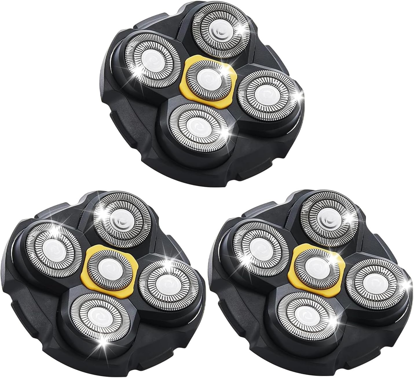 TGSBHIO Shaver Replacement Heads Compatible with Microtouch Titanium Head Shaver, for Bald Men 3 Pack