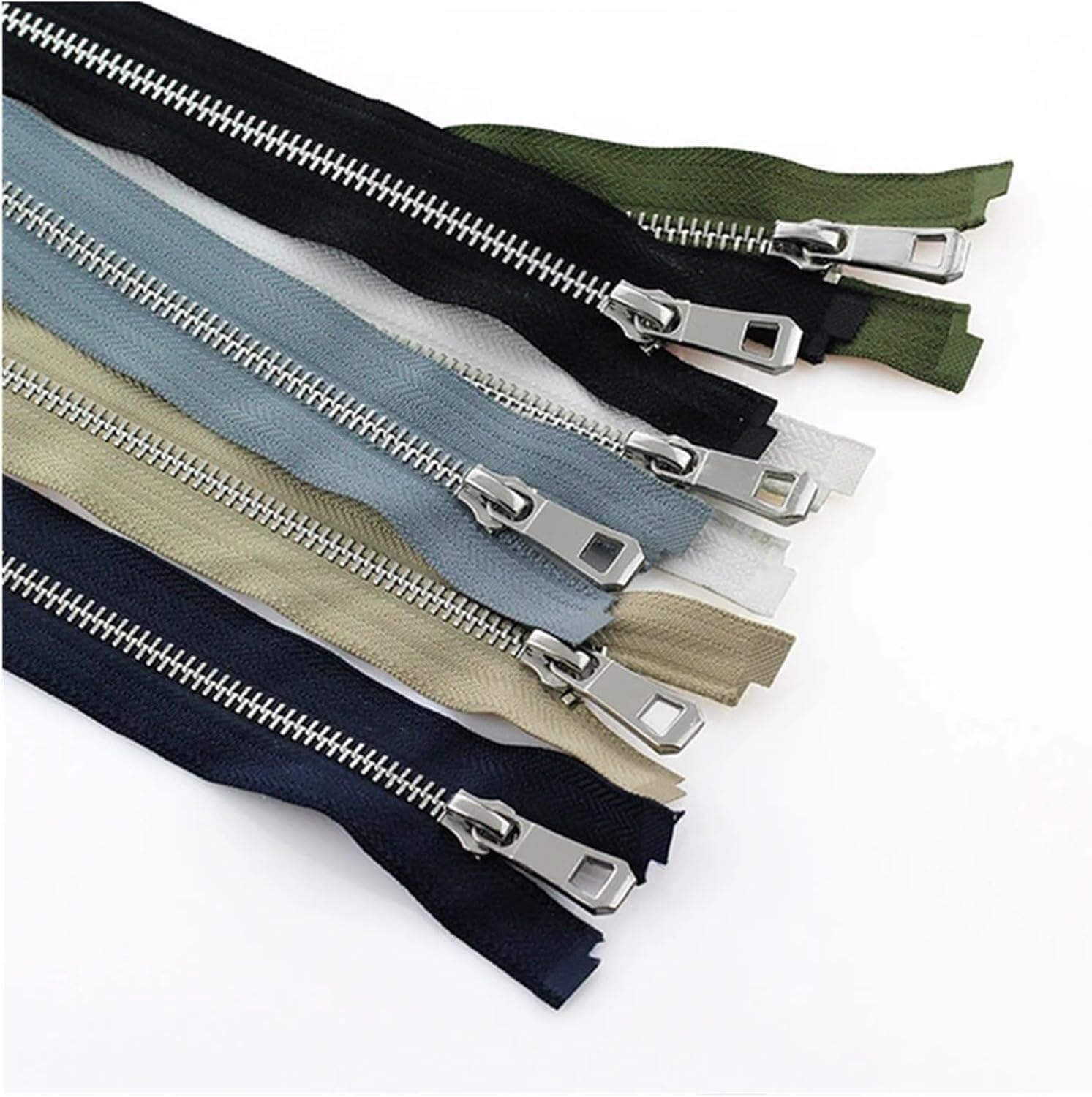 zamki do szycia, 5# Zamki błyskawiczne 55/65/75 cm Zamek błyskawiczny z otwartym końcem do samodzielnego szycia Akcesoria odzieżowe kurtki, płaszcza, odzieży, butów(Gray,55CM)