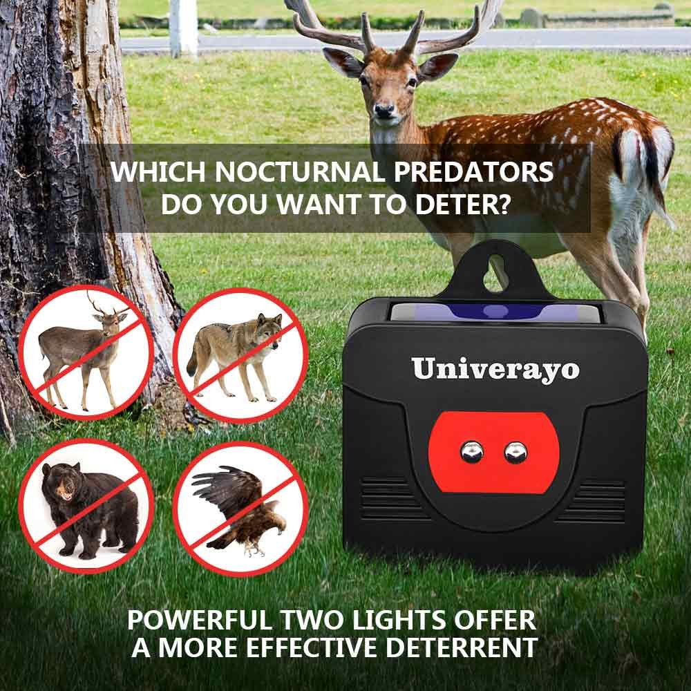 Univerayo Coyote Deterrent Deer Repellent Solar Predator Control Lights