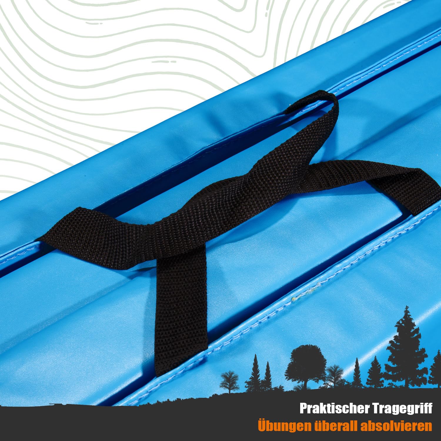 Faltbare Turnmatte 240x120 GROß Weichbodenmatte Klappbar 5 cm Dicke Gymnastikmatte Sportmatte Fitnessmatte Rutschfest Yogamatte XXL Zuhause & Reise Klappmatratze