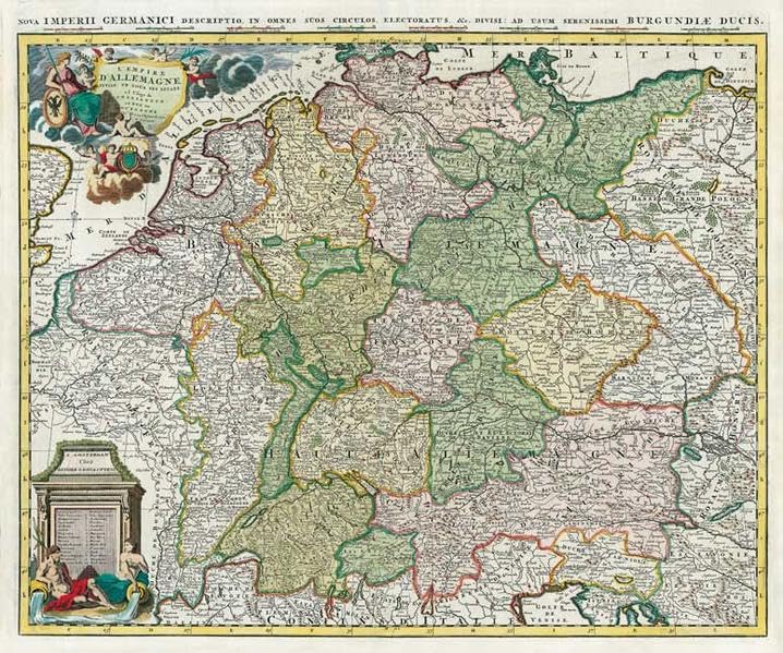 Historische Karte: Deutschland - Das Heilige Römische Reich 1740 (Plano): Mit seinen zehn Reichskreisen