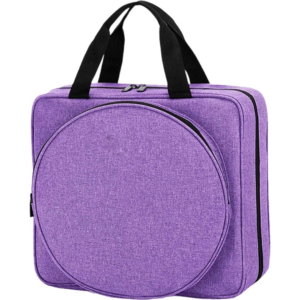 Bolsa de almacenamiento para kit de costura con asa y organizador para ganchillos y soporte de hilos