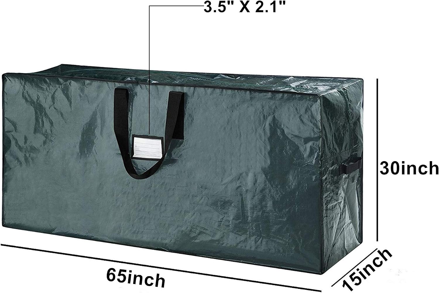 CXDY Large Christmas Tree Storage Bag- Stores a 9 ft Xmas Holiday Disassembled Artificial Tree with Durable Handles & Dual Zipper-Waterproof Material Against from Dust, Moisture & Insects, Green