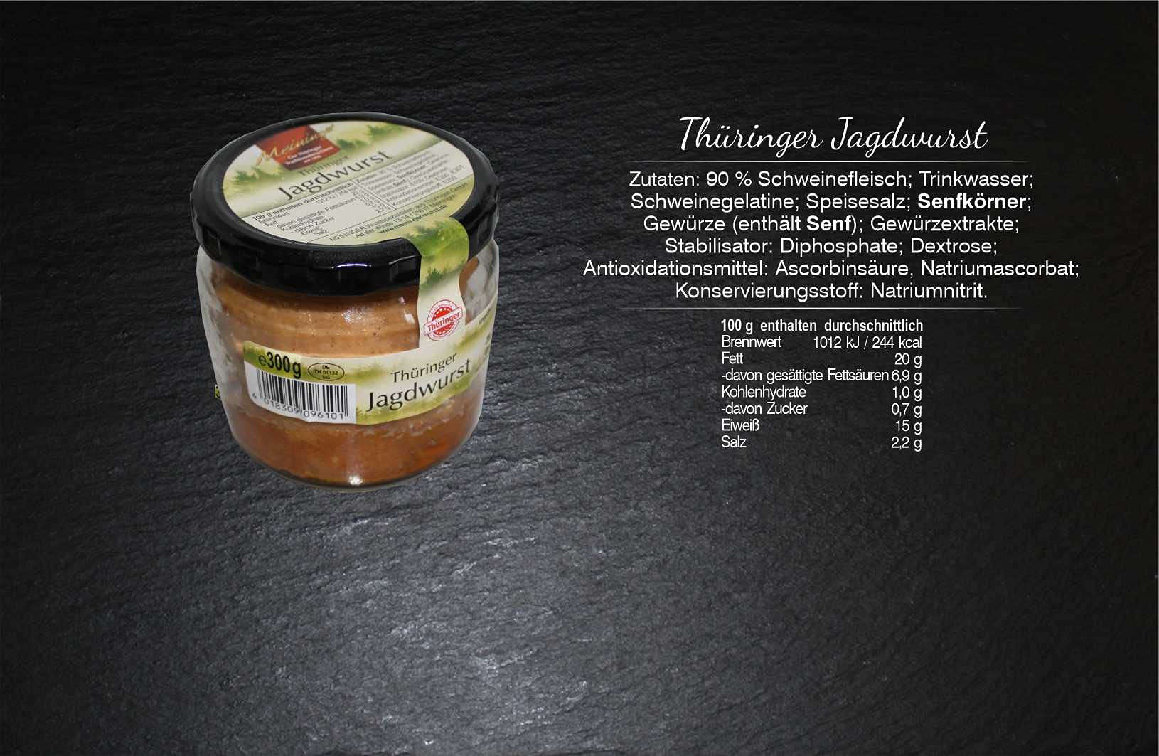 Wurst aus Thüringen I Sortiment Meininger Brotzeit I Wurst aus Traditionsfleischerei I 6 Sorten