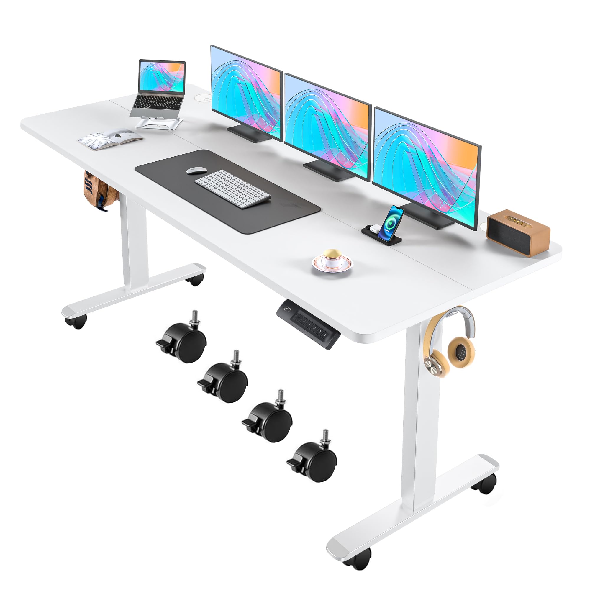 Legooin 63x24 Electric Standing Desk White