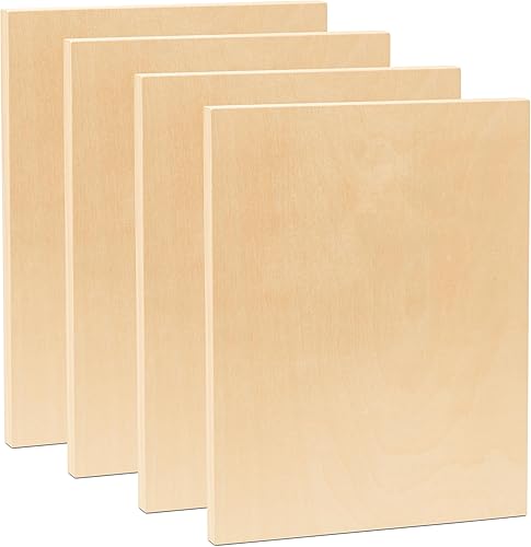 Dragon Drew Tableros de lona de madera sin terminar con cuna de 34 pulgadas, paneles de madera para manualidades y pintura, 11 x 14 pulgadas,