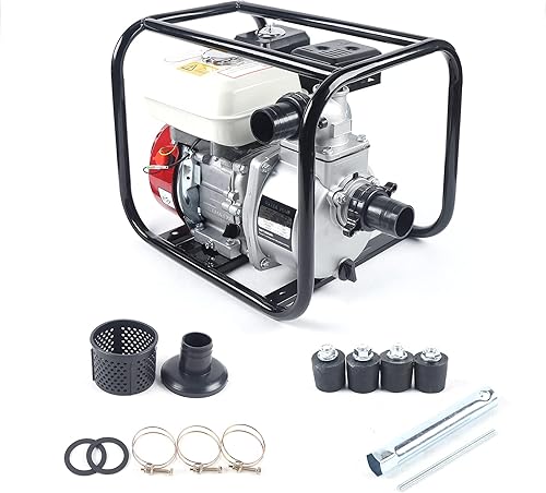 Miniatura 7 de Bomba de transferencia de agua de 6.5 HP, bomba de agua de gasolina de 2 "210 CC Caudal máximo 36 m H - Altura máxima de elevación 91.9 ft92 pies