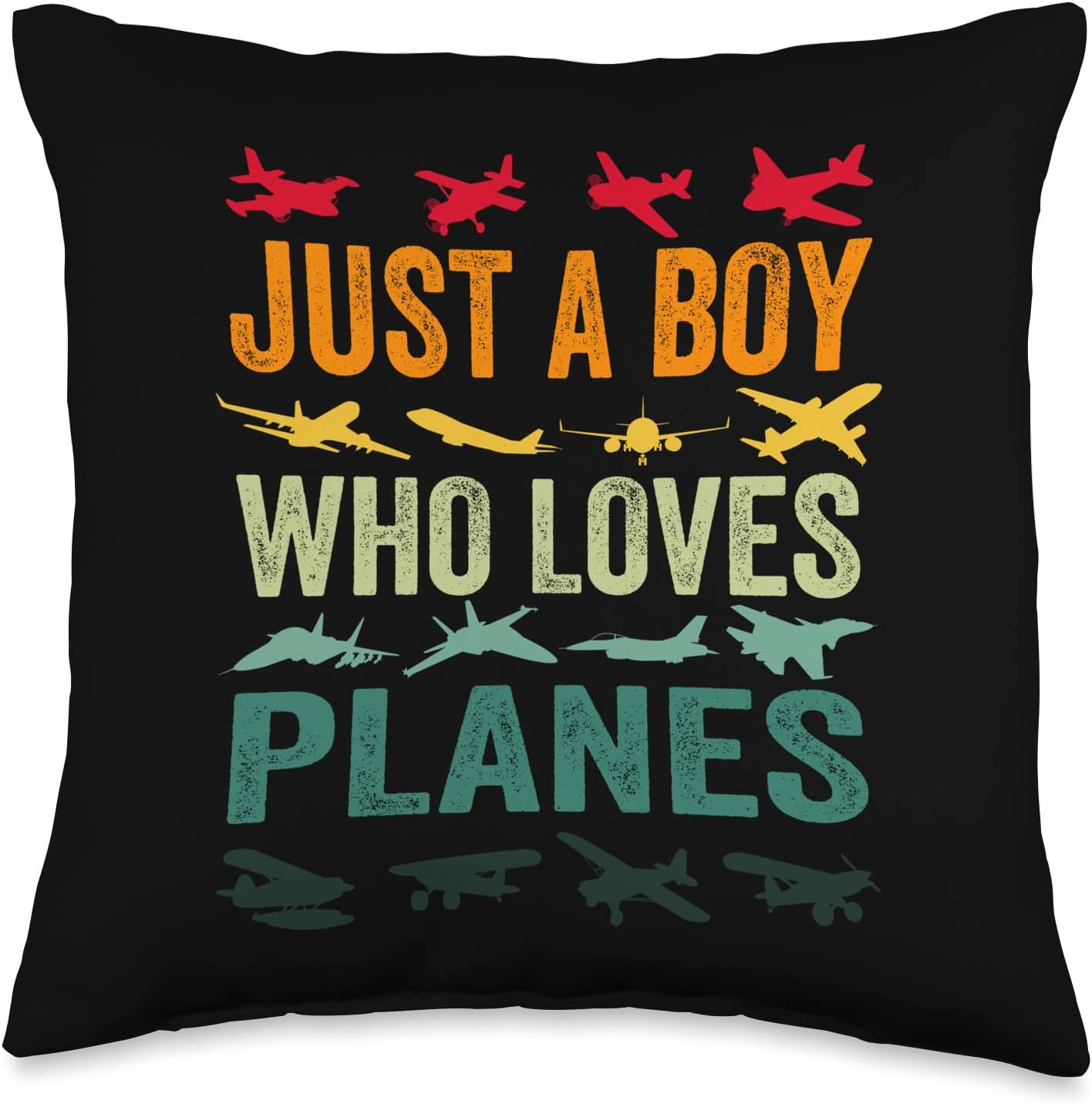 Just A Boy Who Loves Planes, Fighter Pilot For Men Throw Pillow