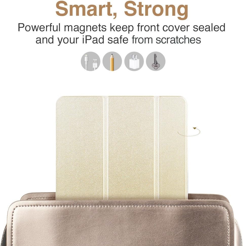 ESR iPad 9.7 2018/2017 Case, Soft TPU Bumper Edge Corner Protection Smart Case Cover Auto Wake Sleep Function Compatible for iPad 9.7 inch 5th/6th Gen, Champagne Gold