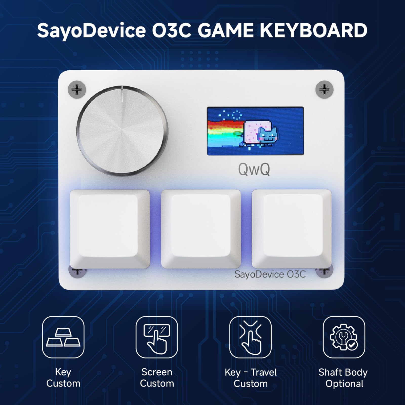 Amazon.com: SAYODEVICE O3C Rapid Trigger Hall Effect Keyboard