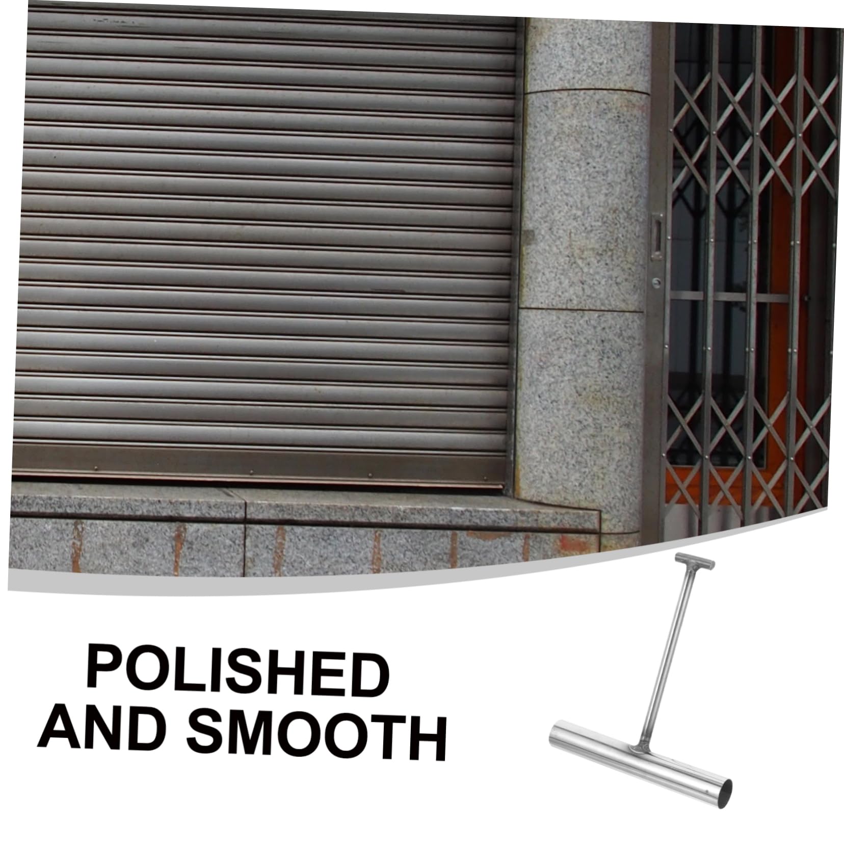 NAMOARLY Sturdy Stainless Steel Manhole Cover Lifter Hook T-Shape Pull Hook for Outdoor Use